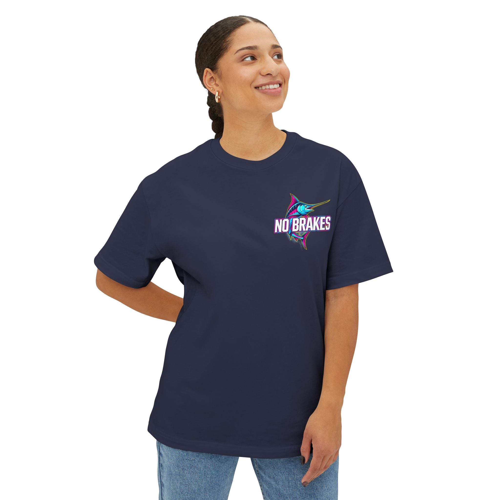 No Brakes Rainbow Swordfish Logo T-Shirt – Signature Front Hit Edition