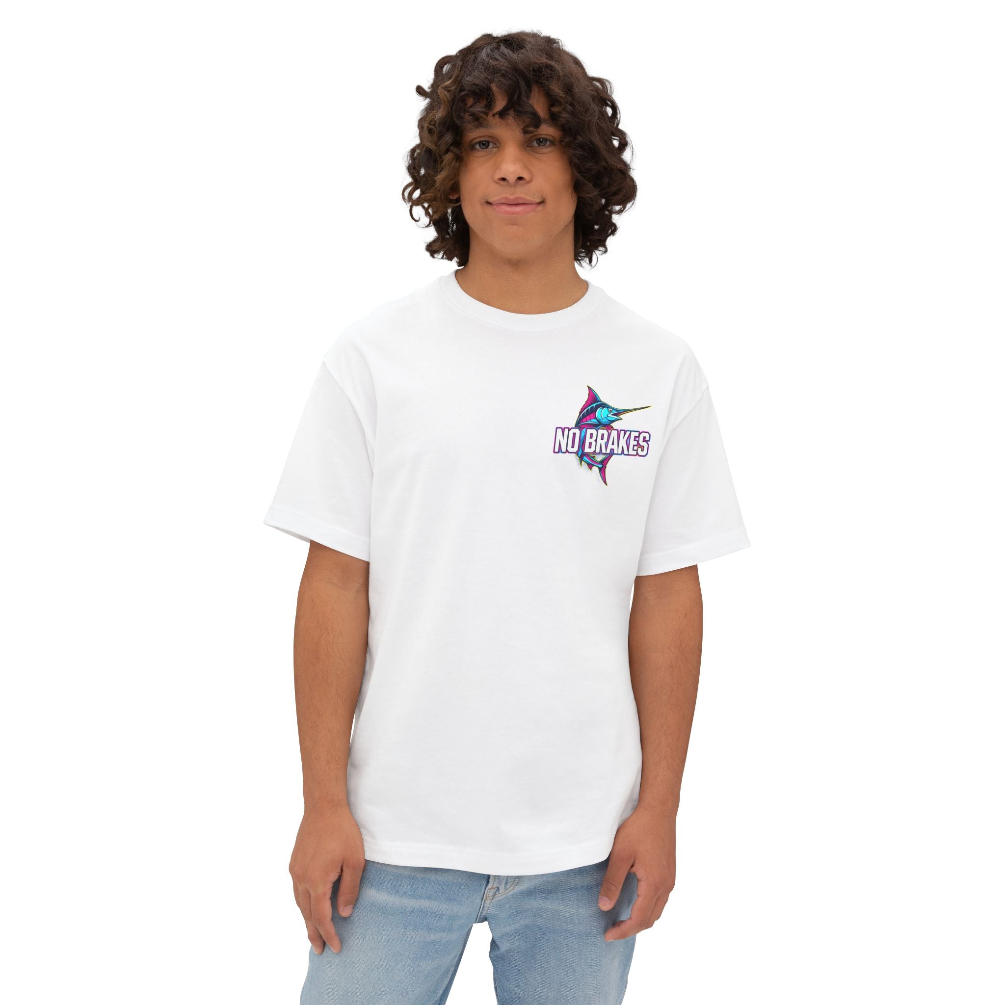 No Brakes Rainbow Swordfish Logo T-Shirt – Signature Front Hit Edition